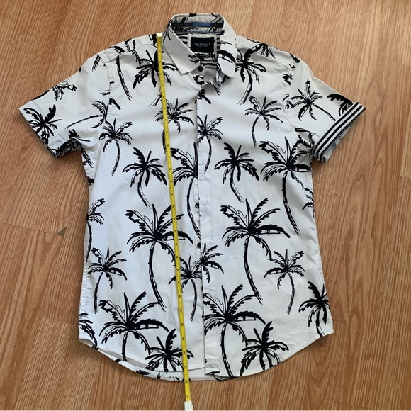 Cactusman Ricky Singh Tropical Palm Print Short Sleeve Button Down Shirt Size M - Picture 7 of 14